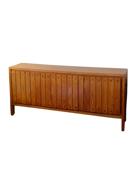 SLATED FRENCH PINE CONSOLE w. STORAGE