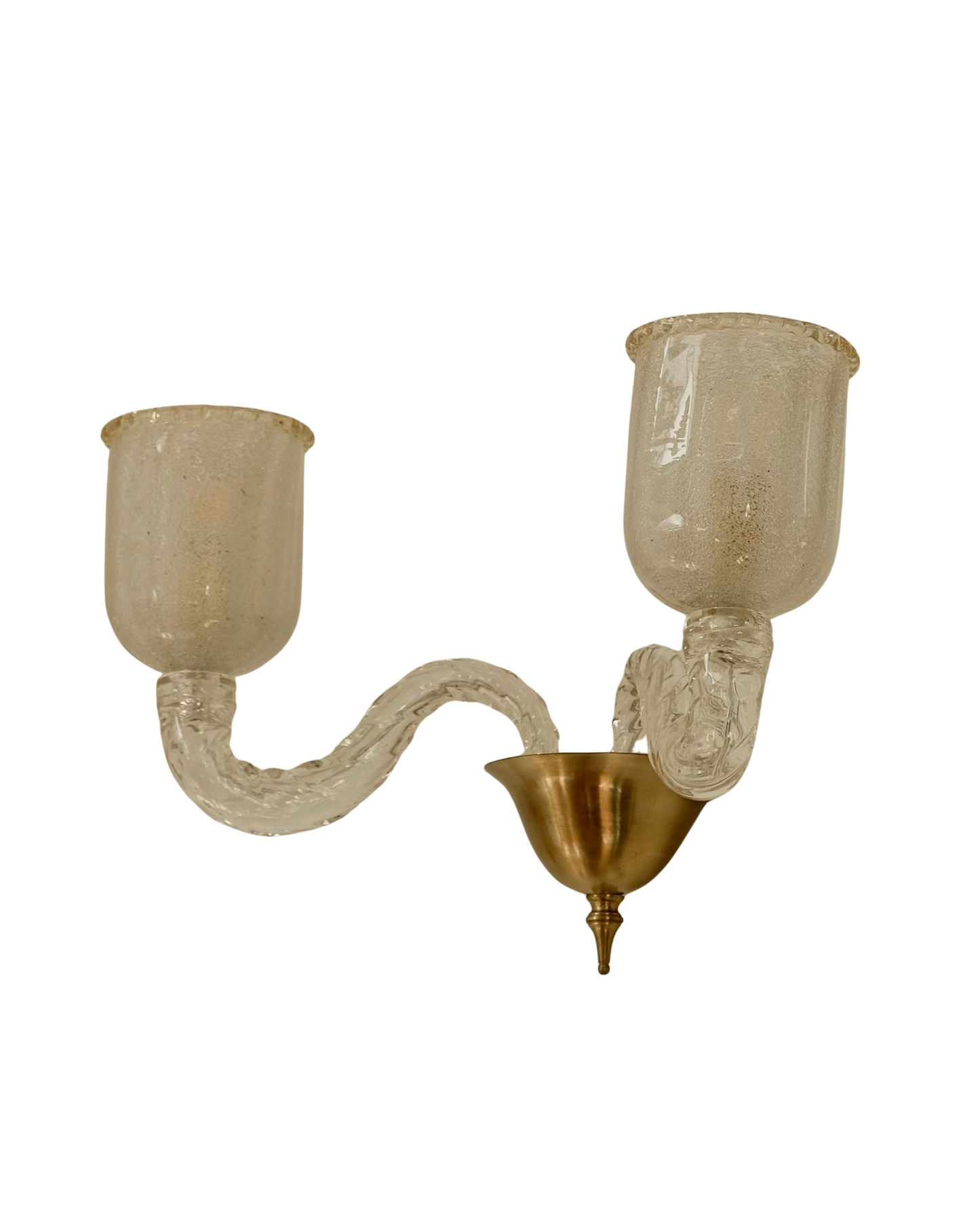BAROVIER & TOSO TWIN ARM MURANO GLASS WALL SCONCE
