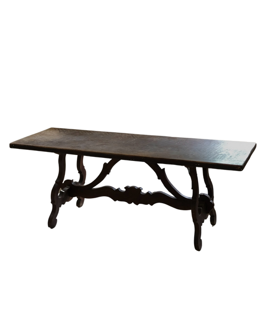TEXTURED SPANISH WALNUT DINING TABLE