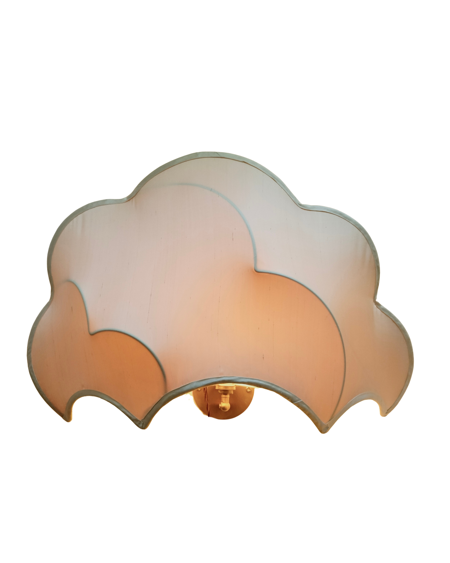 SINGLE ABSTRACT FRENCH SILK SHADE WALL LIGHT