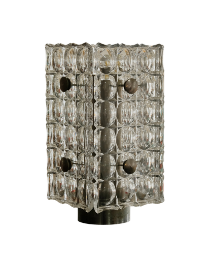 FOUR PANEL LOBMEYR ICE GLASS TABLE LAMP
