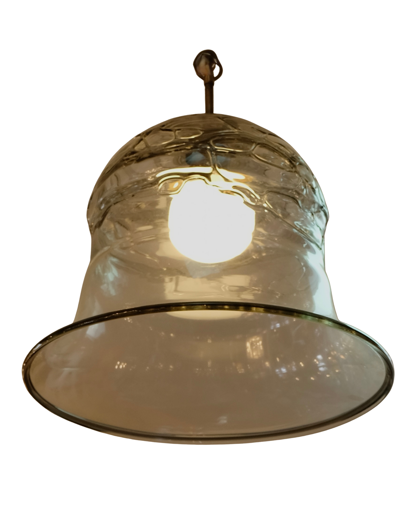 TEXTURED MURANO GLASS BELL PENDANT