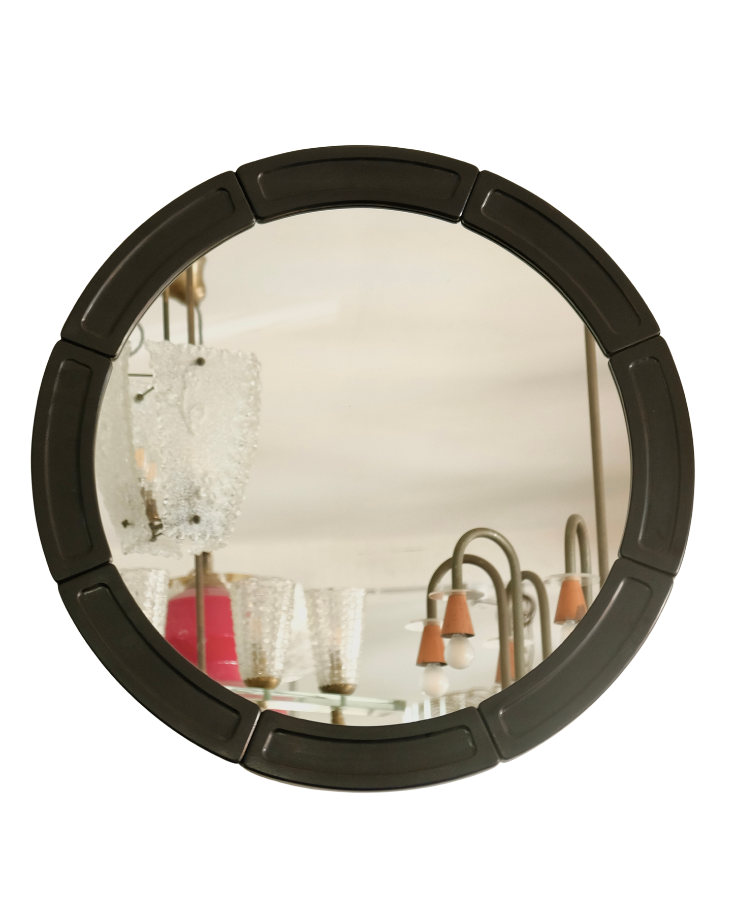 PAIR OF BLACK OCTET MIRRORS