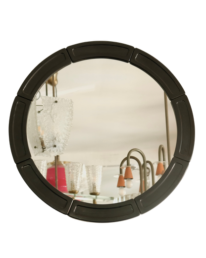 PAIR OF BLACK OCTET MIRRORS