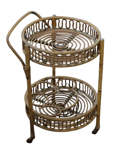 BAMBOO & RATTAN BAR CART