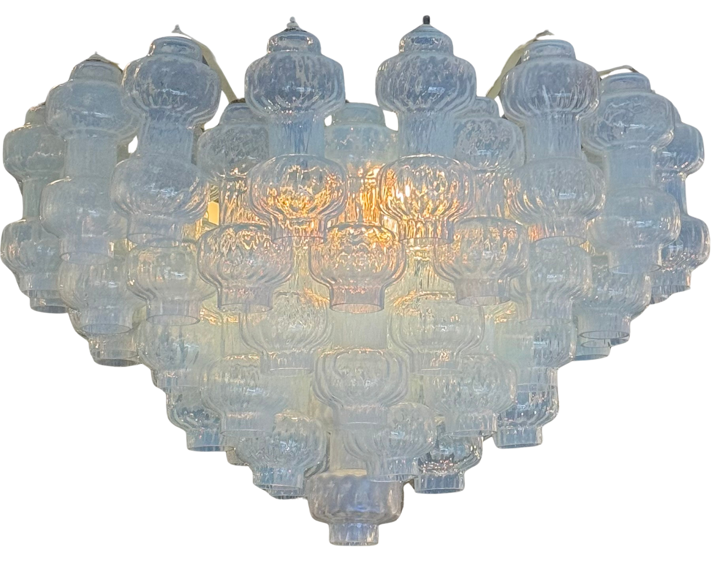 VENINI IRIDESCENT CHAND w. GRAPE MOTIF