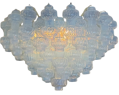 VENINI IRIDESCENT CHAND w. GRAPE MOTIF