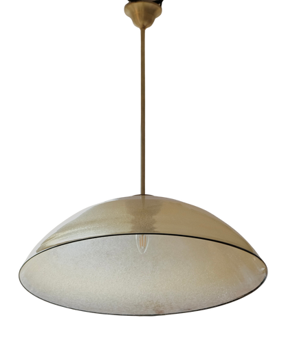 AMBER WASH MURANO GLASS SAUCER PENDANT