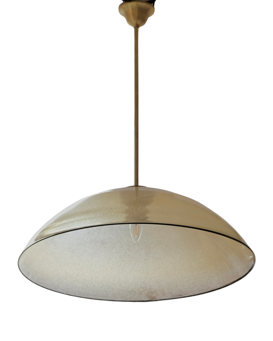 AMBER WASH MURANO GLASS SAUCER PENDANT