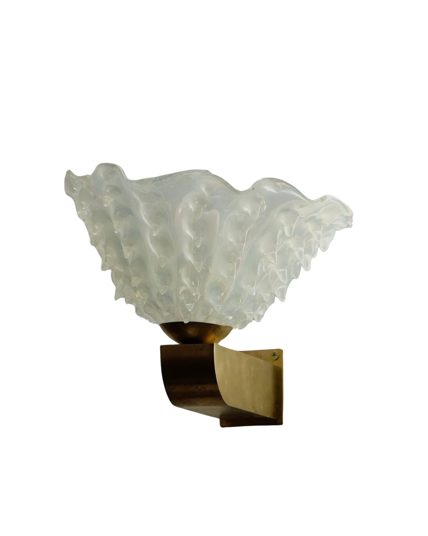SINGLE ABSTRACT IRIDESCENT MURANO GLASS SCONCE
