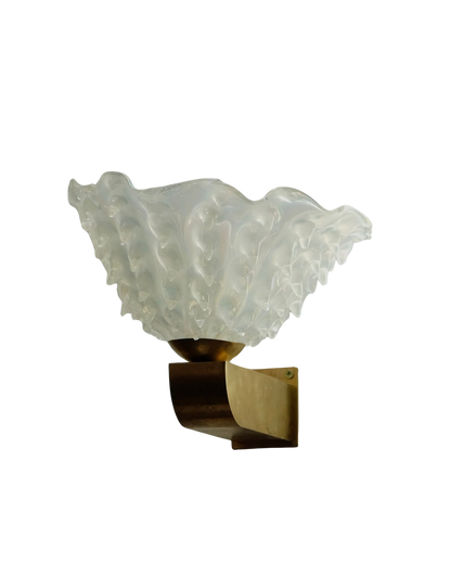 SINGLE ABSTRACT IRIDESCENT MURANO GLASS SCONCE