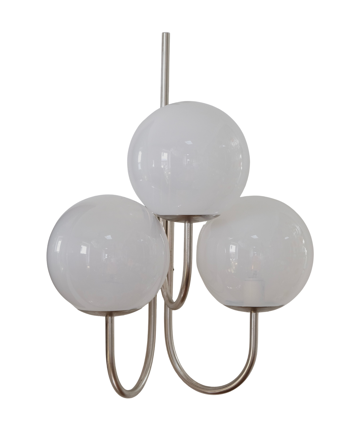 THREE LIGHT CHROME CANDLE SCONCES