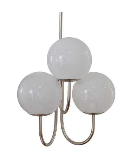 THREE LIGHT CHROME CANDLE SCONCES