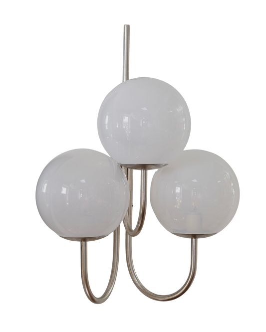 THREE LIGHT CHROME CANDLE SCONCES