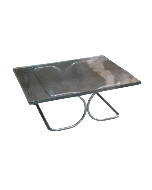 CHROME CANTILEVER COFFEE TABLE