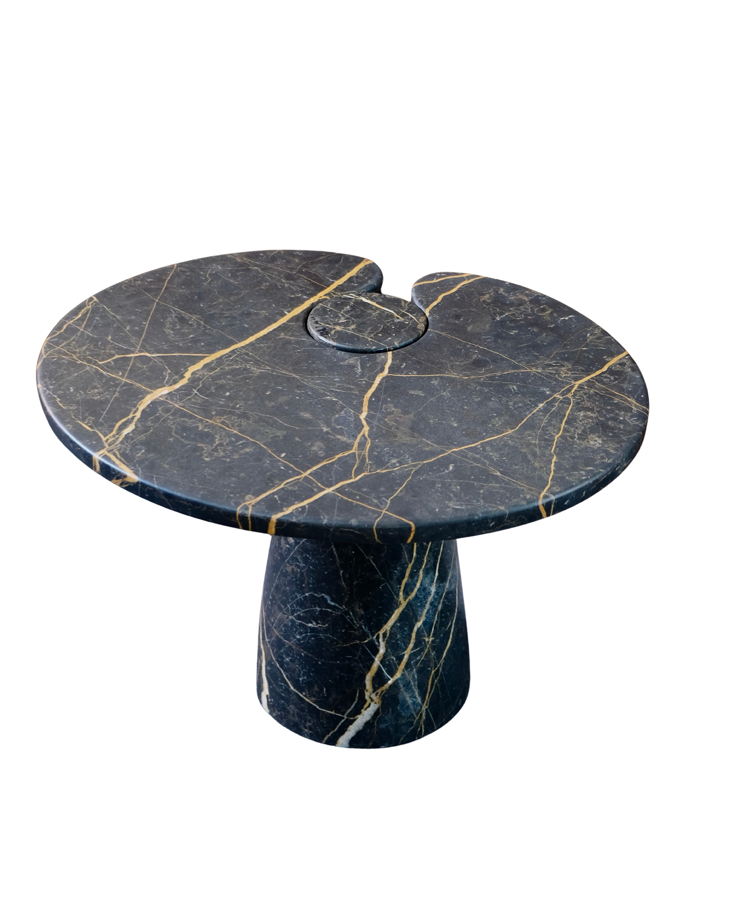 EROS AMBER VEINED MARBLE SIDE TABLE