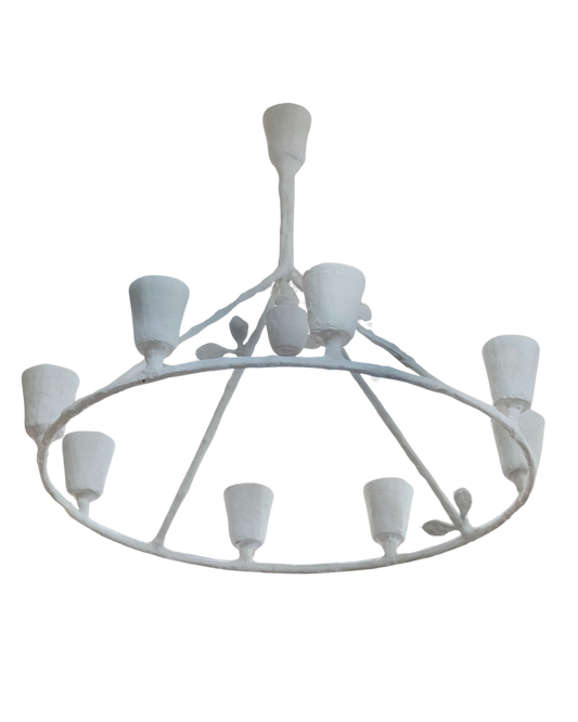 PLASTER EIGHT ARM CHANDELIER