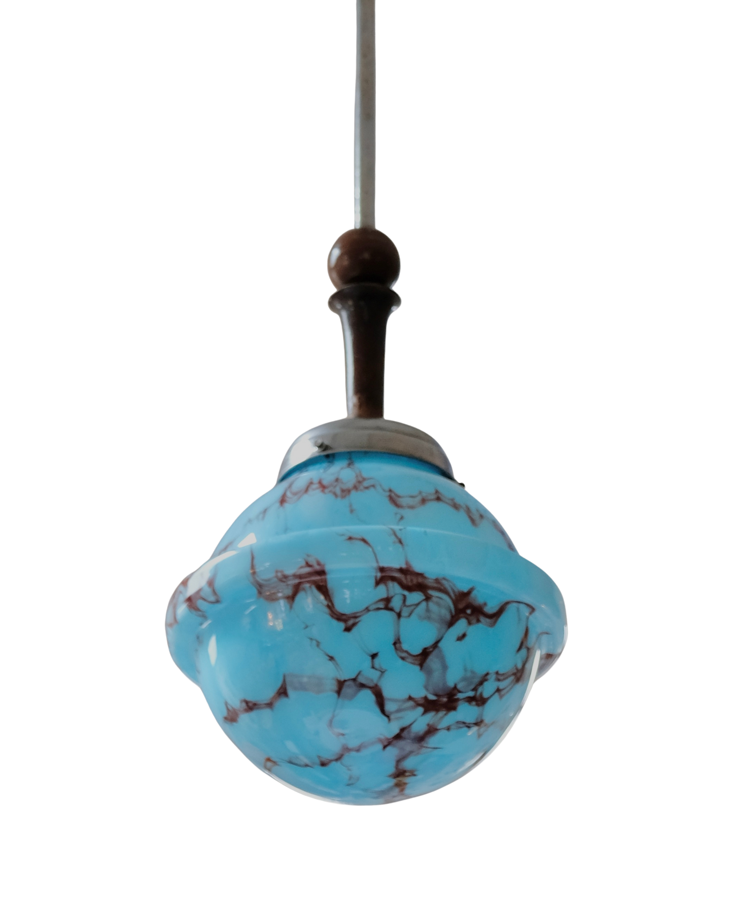 ART DECO TURQUOISE MURANO GLASS PENDANT