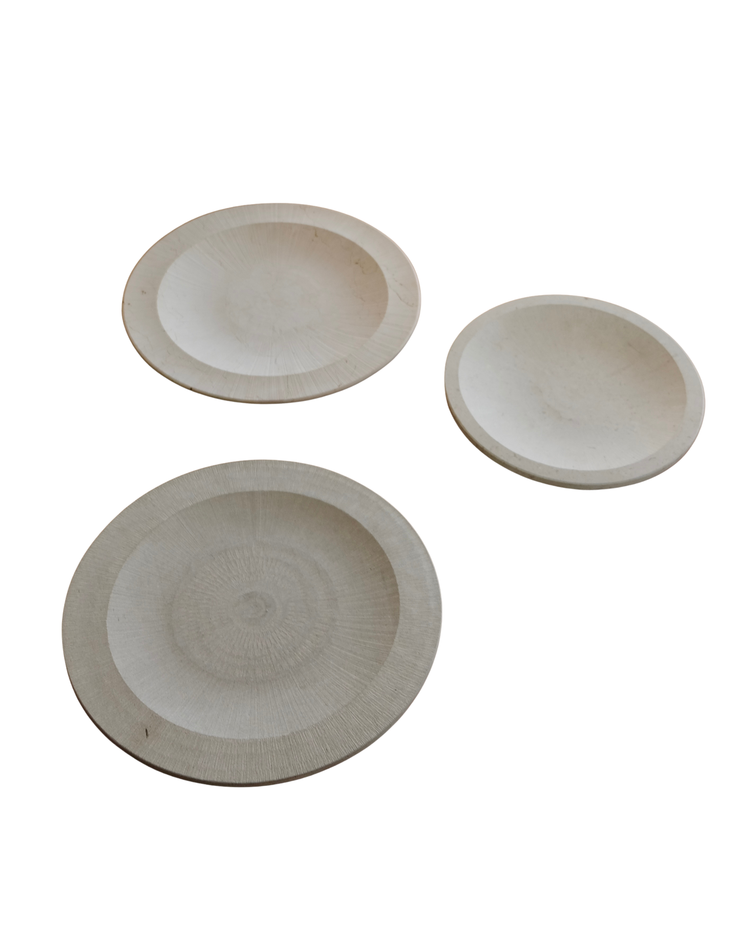 SET OF THREE DECORATIVE ITALIAN STONE PLATES