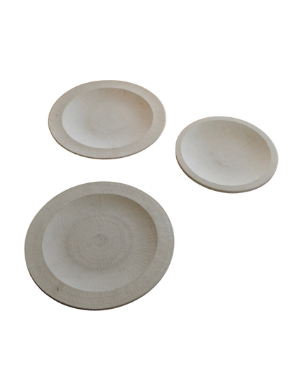 SET OF THREE DECORATIVE ITALIAN STONE PLATES