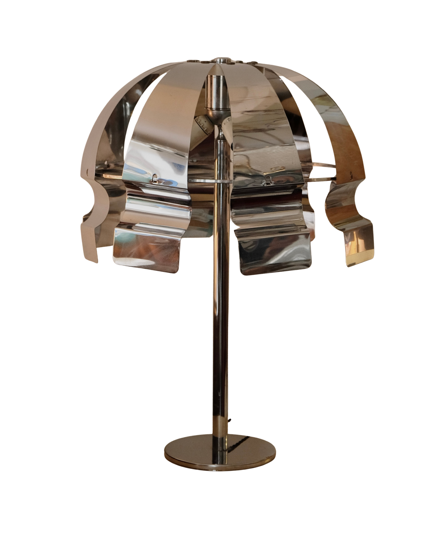 FOLDED CHROME PAMELA LAMP