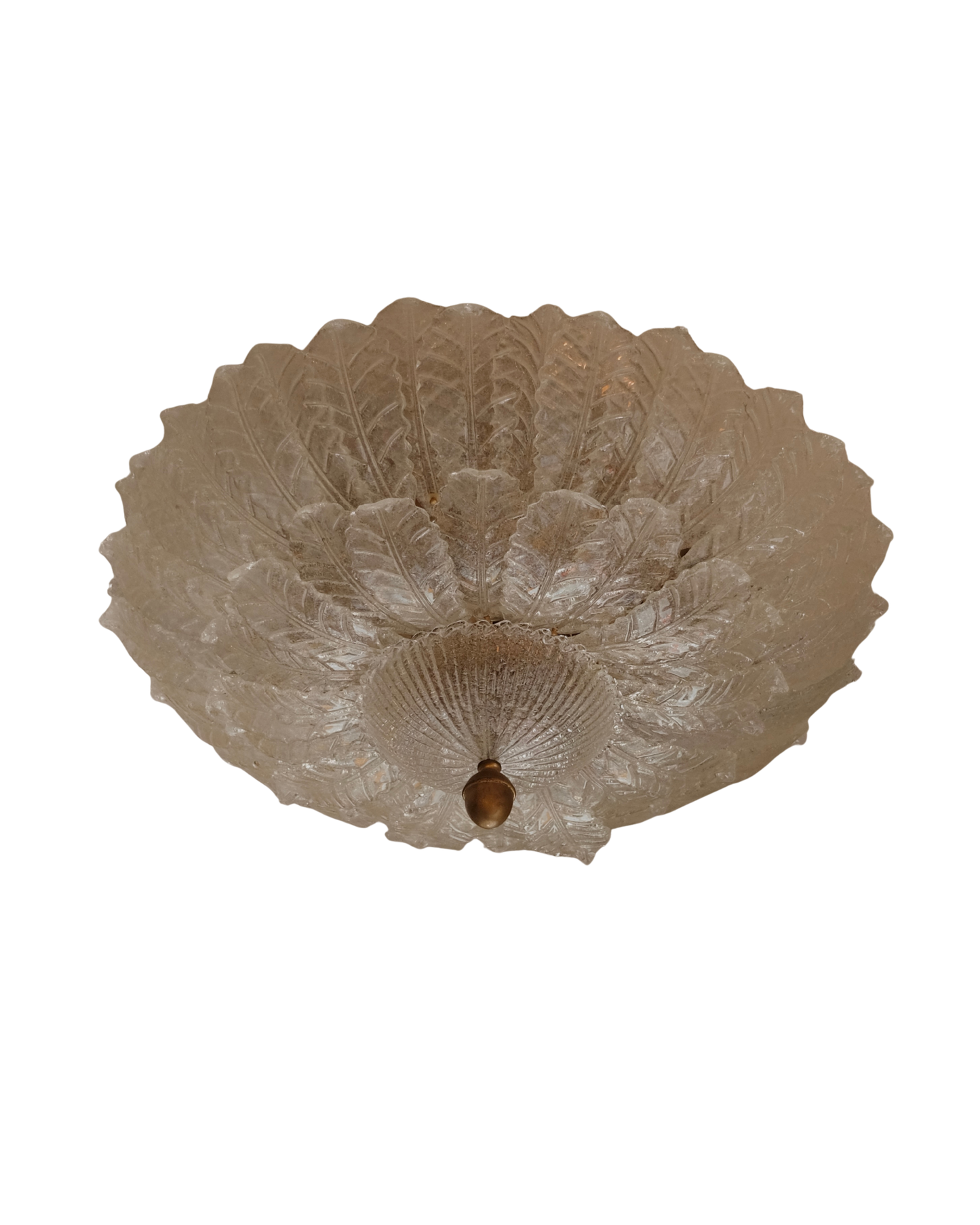 EXTRA LARGE MURANO GLASS LEAF FLUSH MOUNT