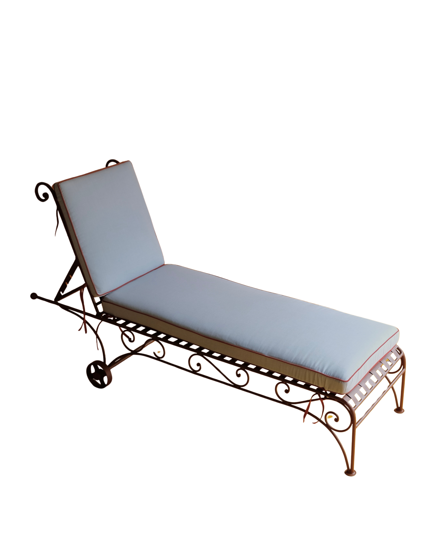 PAIR OF WROUGHT IRON SUN LOUNGES