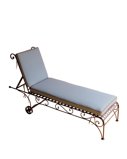 PAIR OF WROUGHT IRON SUN LOUNGES