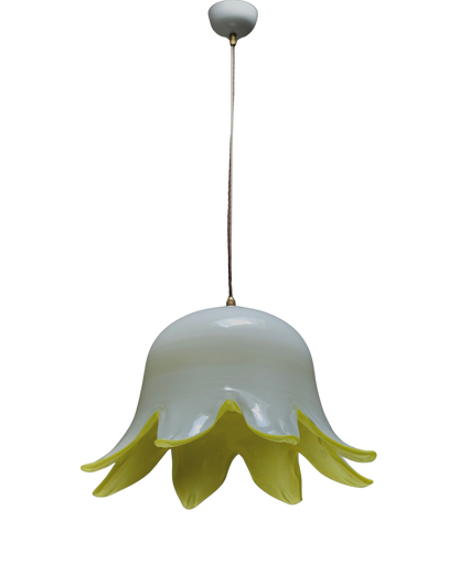YELLOW MURANO GLASS BELLFLOWER PENDANT