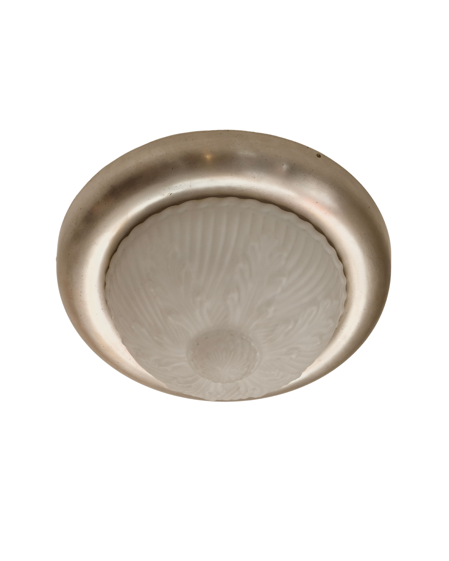 FRENCH FROSTED GLASS LEAF FLUSH MOUNT