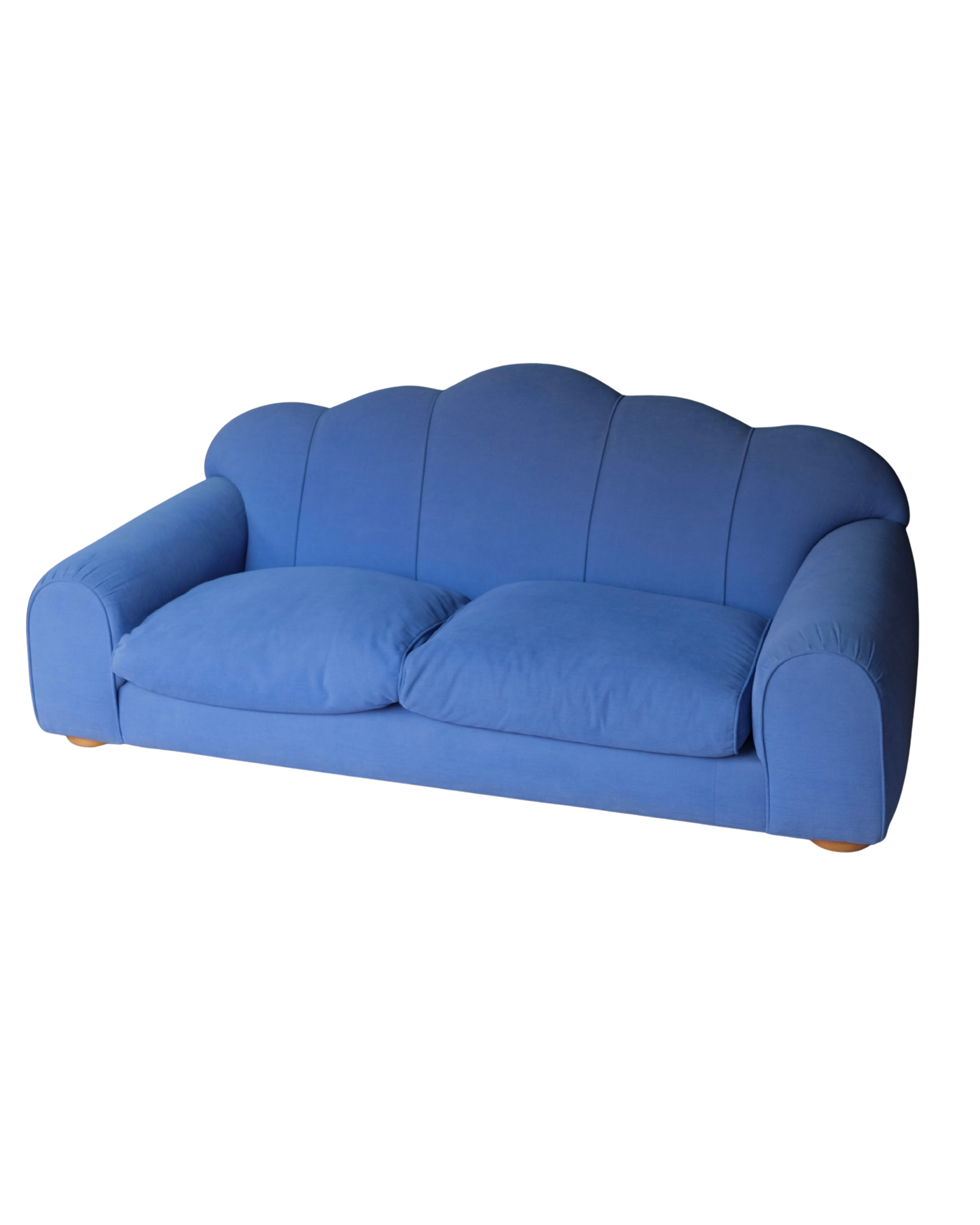 BLUE SCULPTURAL SALON SOFA SET