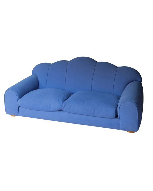 BLUE SCULPTURAL SALON SOFA SET