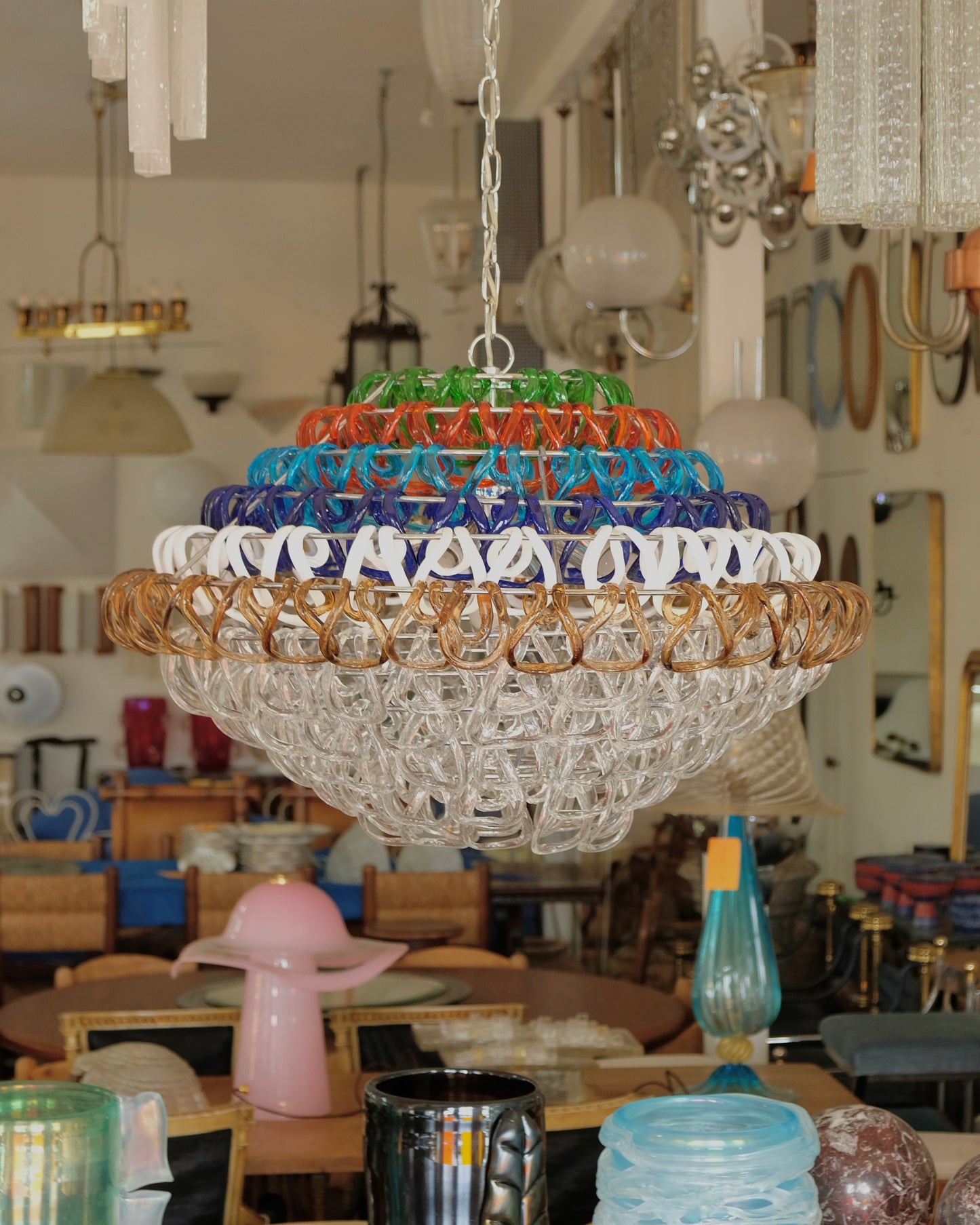 MULTICOLOURED GIOGALI SCULPTURAL RIBBON CHANDELIER