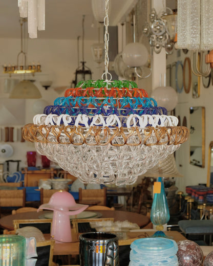 MULTICOLOURED GIOGALI SCULPTURAL RIBBON CHANDELIER
