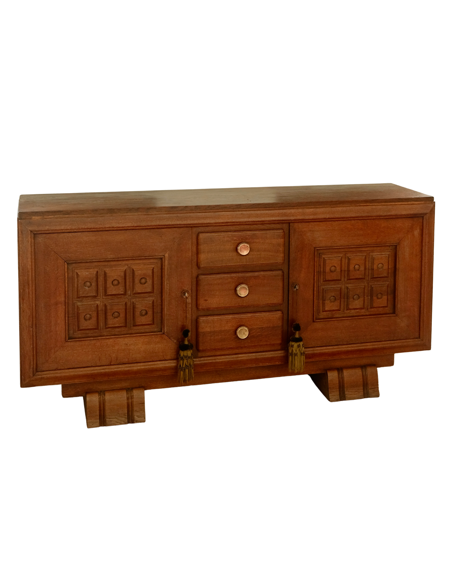 BRUTALIST FRENCH OAK CONSOLE