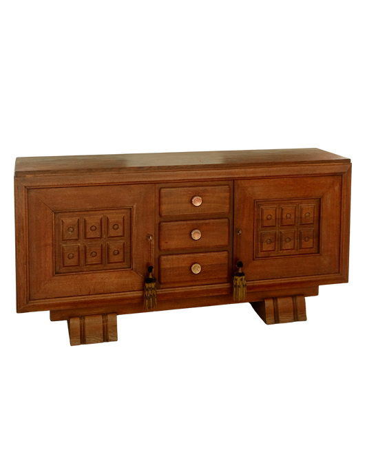 BRUTALIST FRENCH OAK CONSOLE