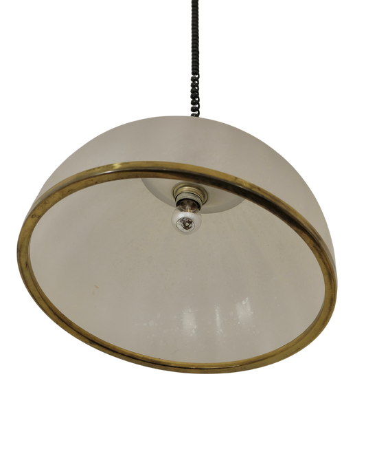 SEEDED GLASS BRASS PENDANT