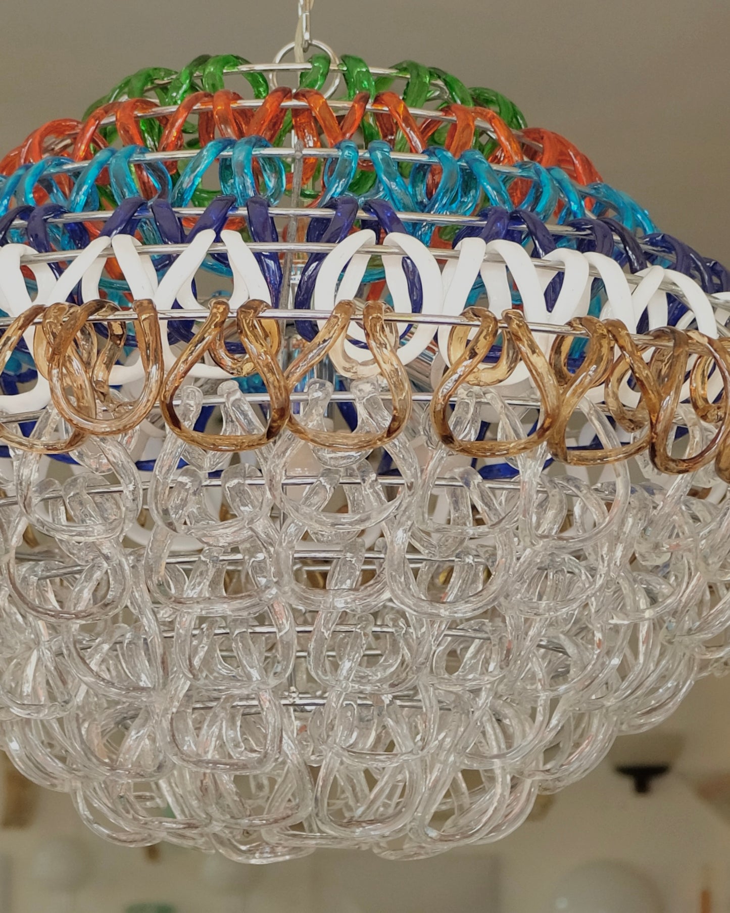 MULTICOLOURED GIOGALI SCULPTURAL RIBBON CHANDELIER