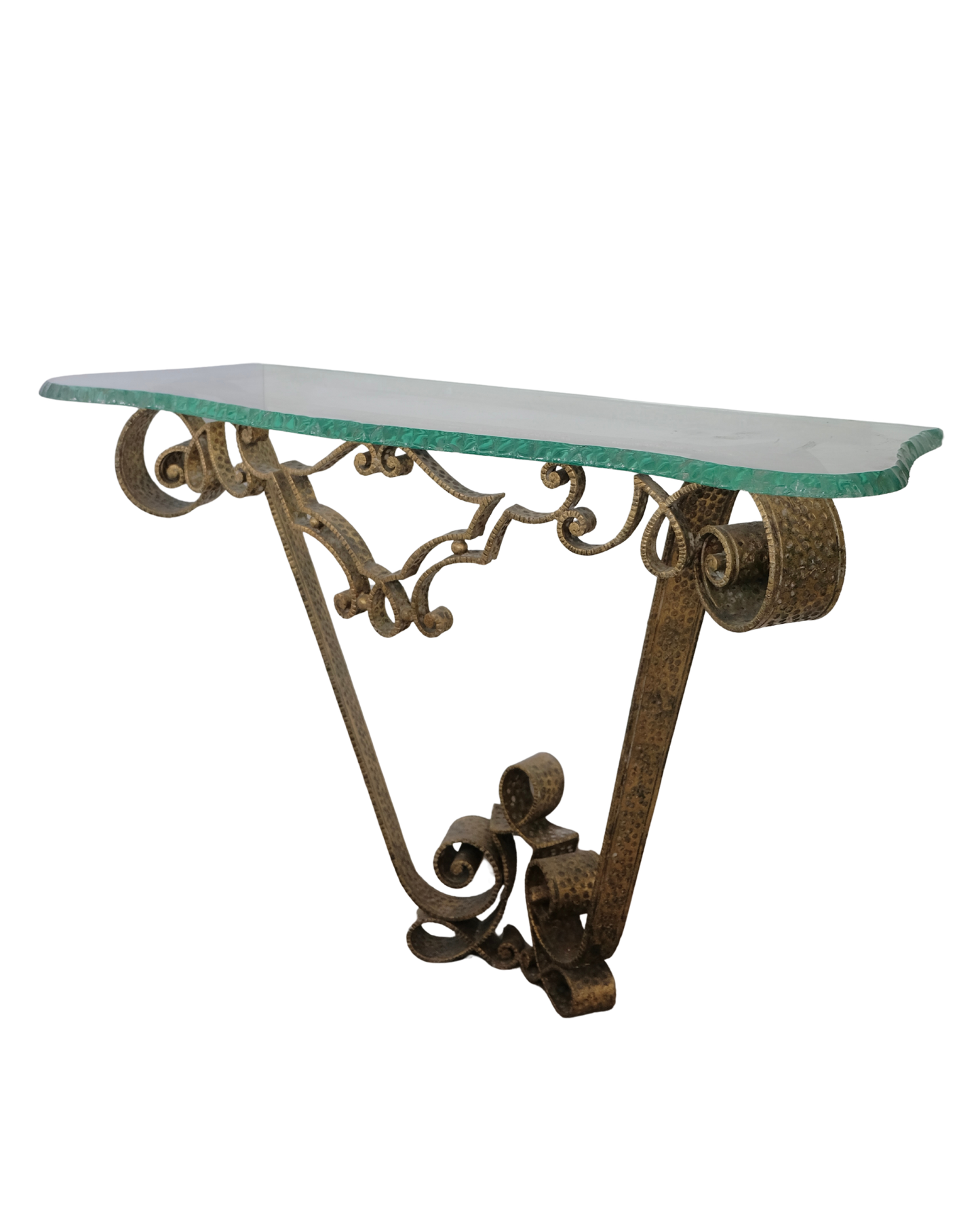 WROUGHT IRONGOLD LEAF CONSOLE