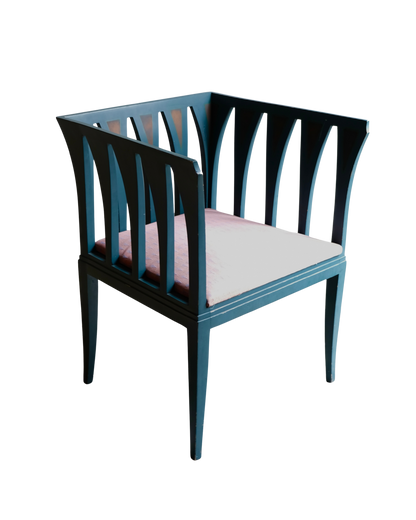 ADELTA BLUE LOUNGE & SIDE CHAIR SET