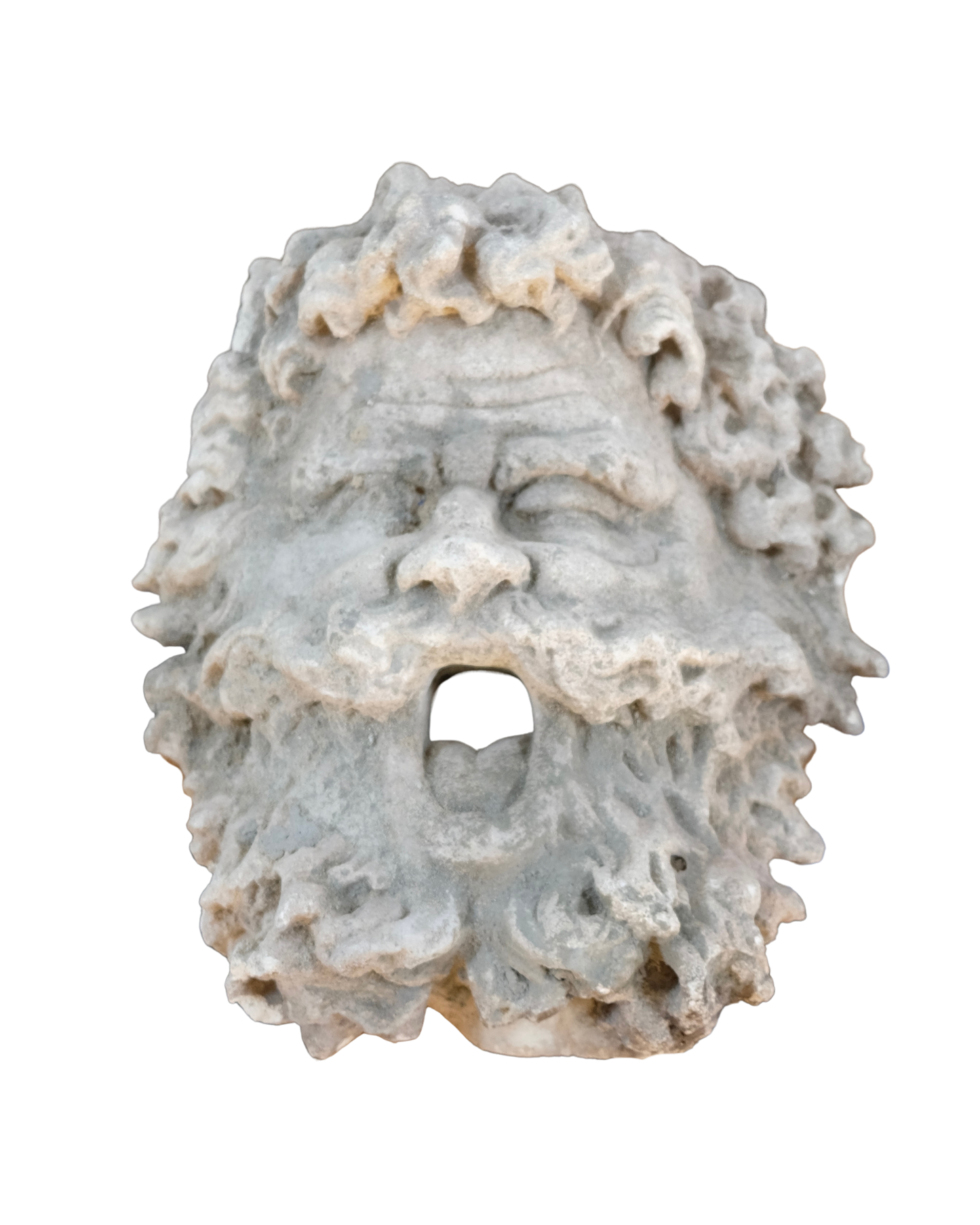 SCULPTURAL STONE MASK OF ZEUS