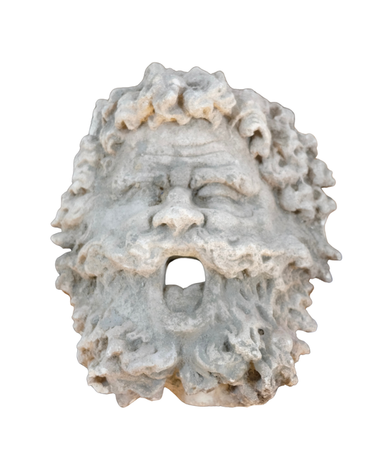 SCULPTURAL STONE MASK OF ZEUS