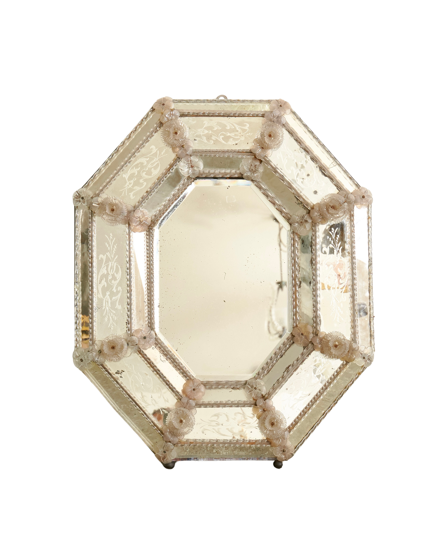 VENETIAN MIRROR w. FLORAL MOTIFS