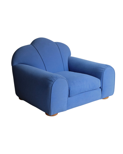 BLUE SCULPTURAL SALON SOFA SET