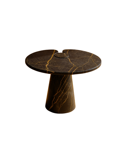 EROS AMBER VEINED MARBLE SIDE TABLE