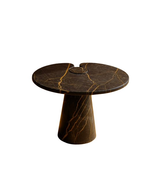 EROS AMBER VEINED MARBLE SIDE TABLE