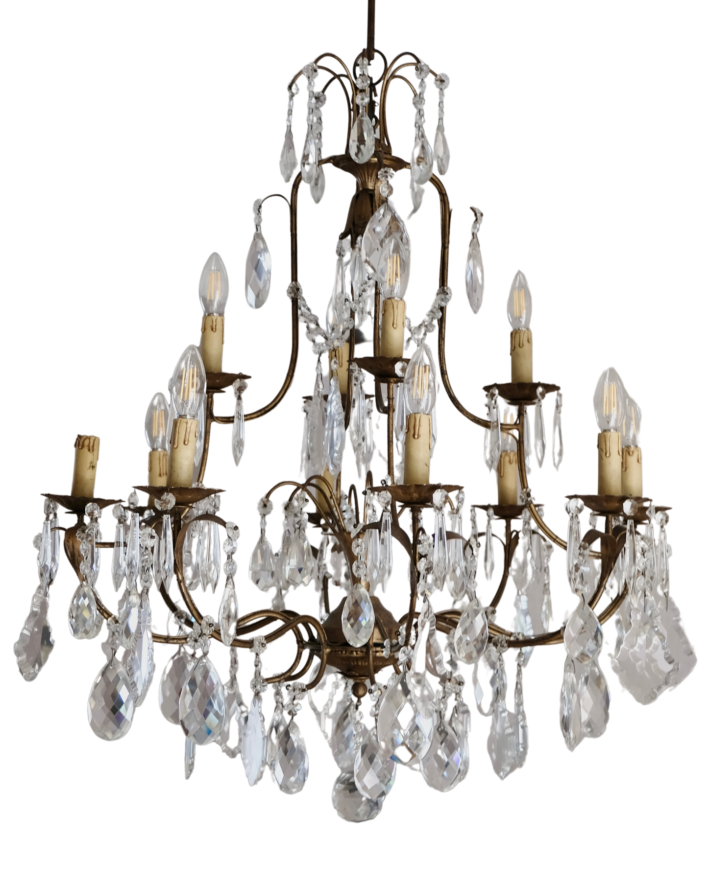 TWELVE LIGHT FLORENTINE CHANDELIER