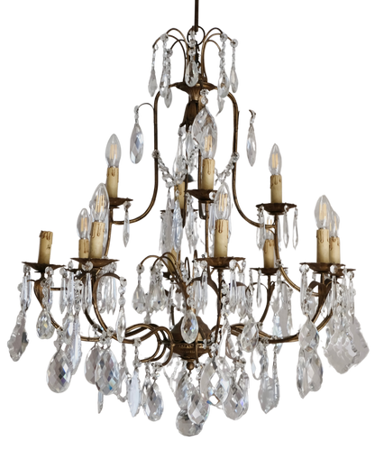TWELVE LIGHT FLORENTINE CHANDELIER