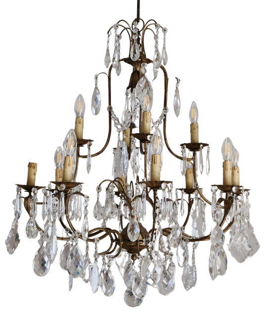 TWELVE LIGHT FLORENTINE CHANDELIER