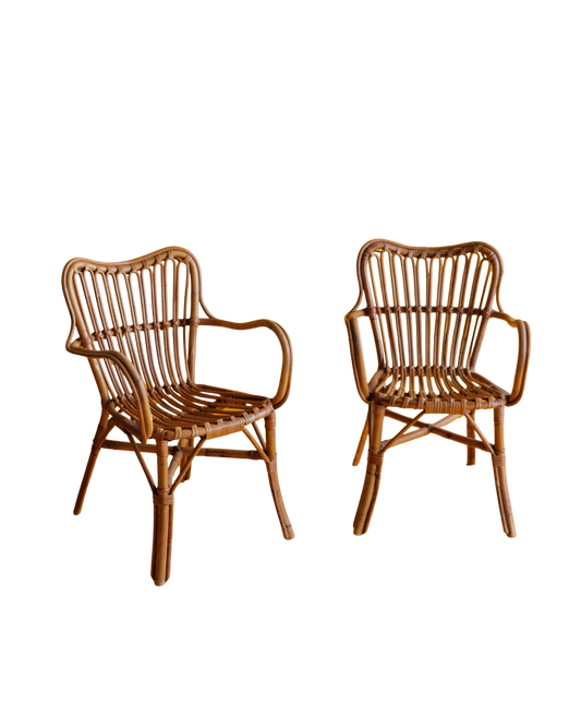 PAIR OF RATTAN CHAIRS